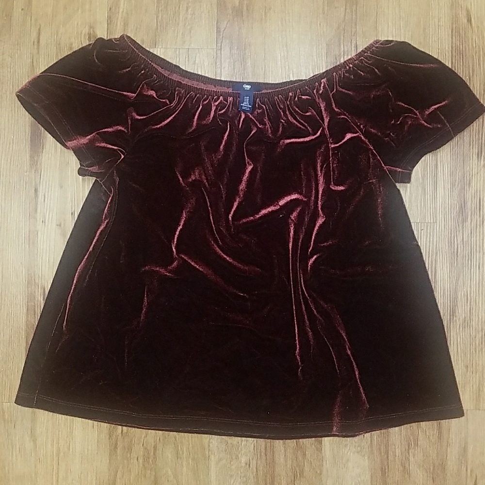 Gap Womens Velvet off-shoulder Top - Picture 4 of 5